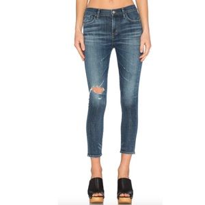 Agolde Sophie Crop in Distressed Starwood